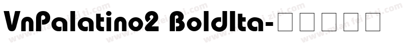 VnPalatino2 BoldIta字体转换